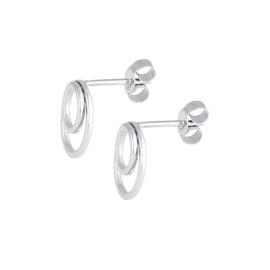 Elli  Boucles d'Oreilles Femme Circulaires De Base Geo Minimal 