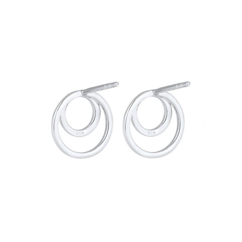 Elli  Boucles d'Oreilles Femme Circulaires De Base Geo Minimal 