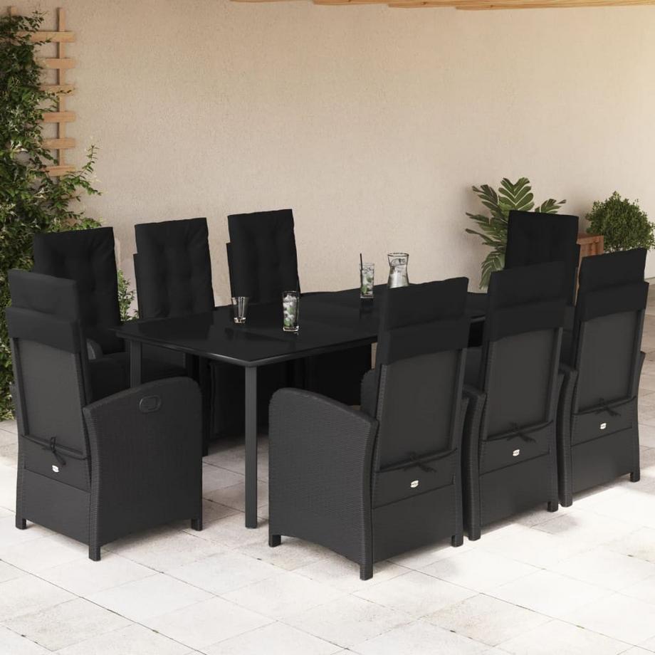 VidaXL Ensemble de salle à manger de jardin rotin synthétique  