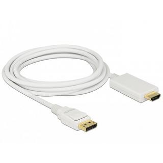 DeLock  DeLOCK 83819 cavo e adattatore video 3 m DisplayPort HDMI Bianco 