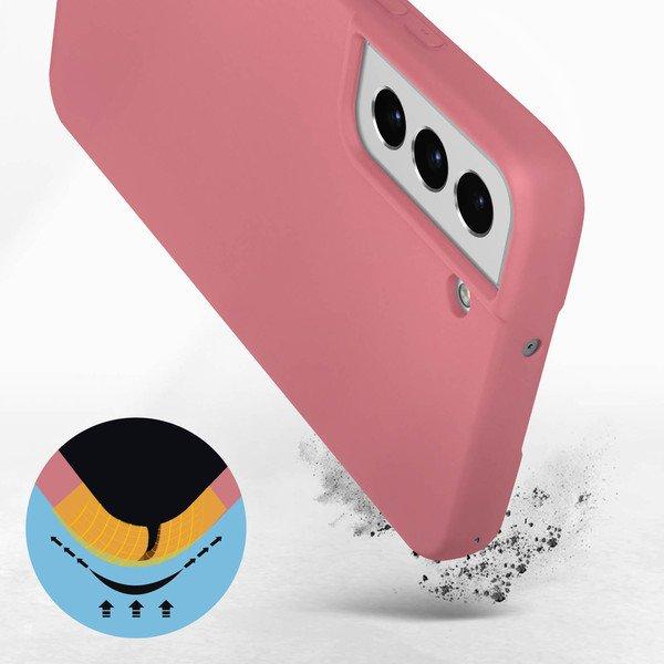 Avizar  Coque Samsung S22 Plus Silicone Rose 