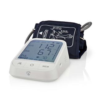 Nedis  SmartLife Misuratore di pressione arteriosa | Braccio | Bluetooth | Display LCD | 22 - 42 cm | Indicazione di arresto / Rilevamento del bracciale / Rilevamento del battito cardiaco irregolare | Bianco 