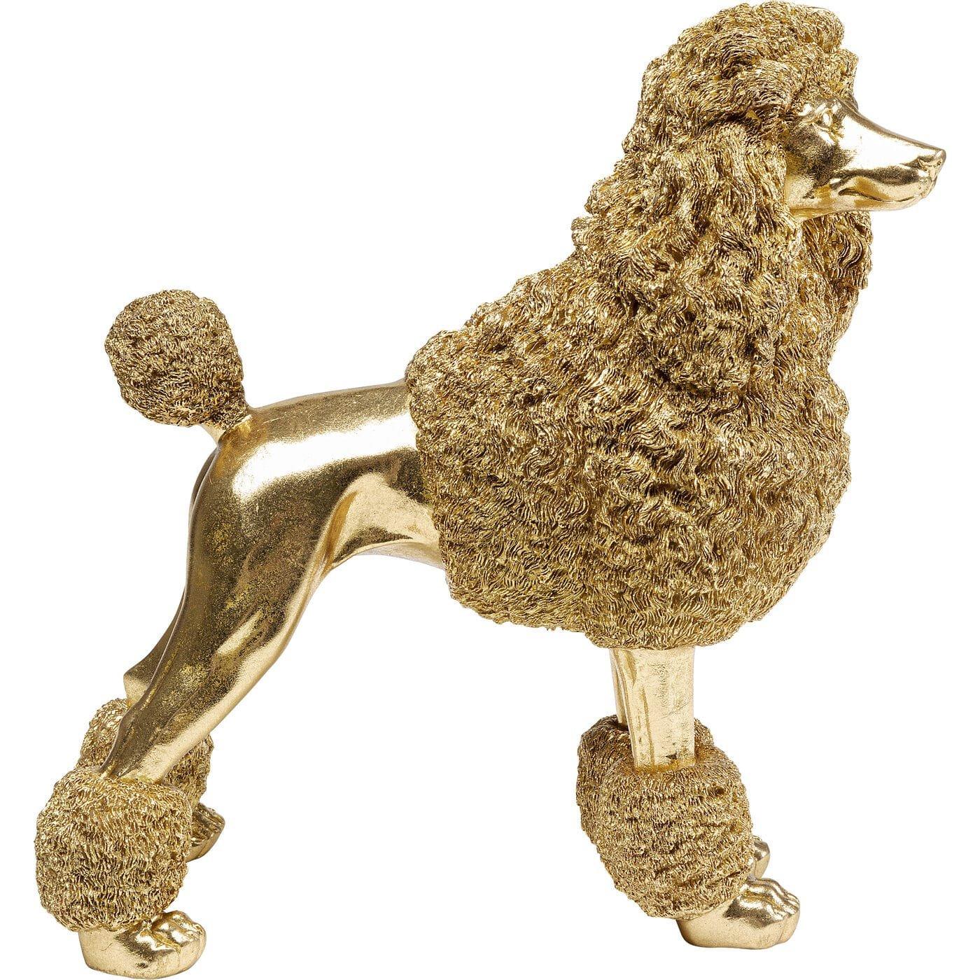 KARE Design Deko Figur Mrs Poodle gold 34  