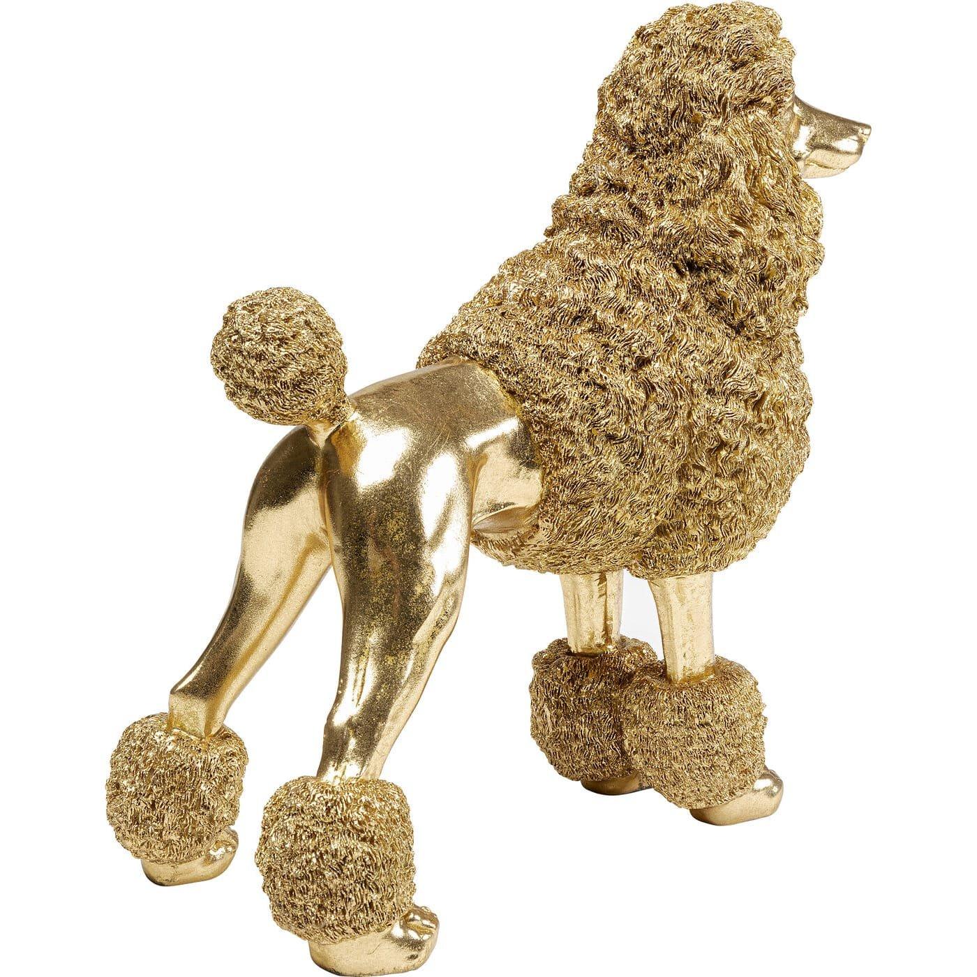 KARE Design Deko Figur Mrs Poodle gold 34  