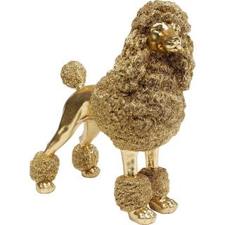 KARE Design Deko Figur Mrs Poodle gold 34  