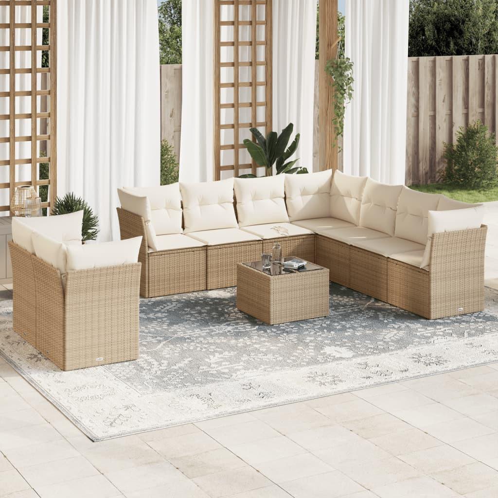 VidaXL set divano da giardino Polirattan  