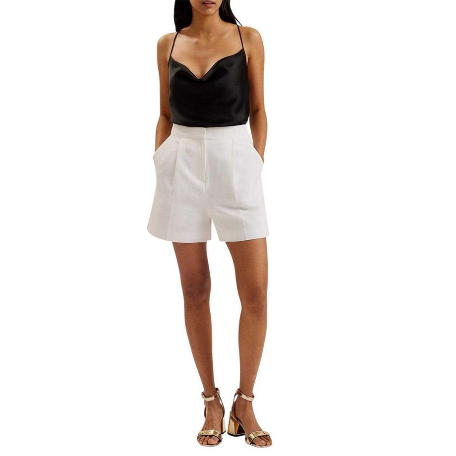 TED BAKER  Pantaloncini Plissettato Vita Alta 