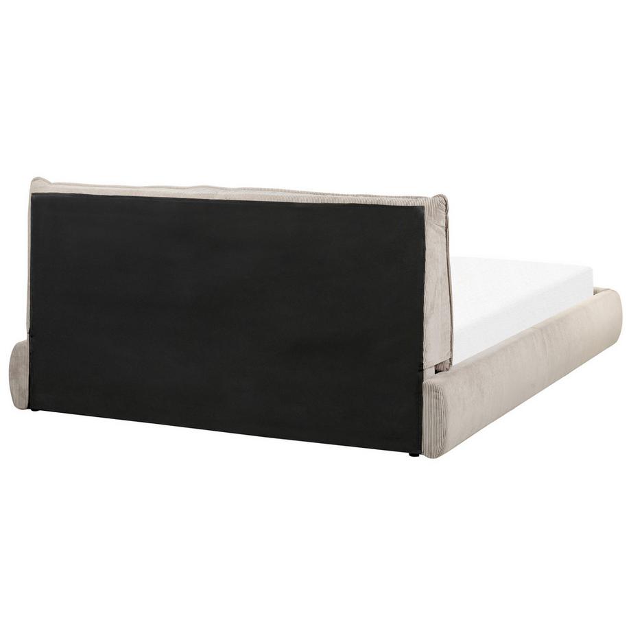 Beliani Letto en Velluto a coste  VINAY  