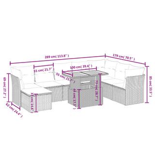 VidaXL Garten sofagarnitur poly-rattan  