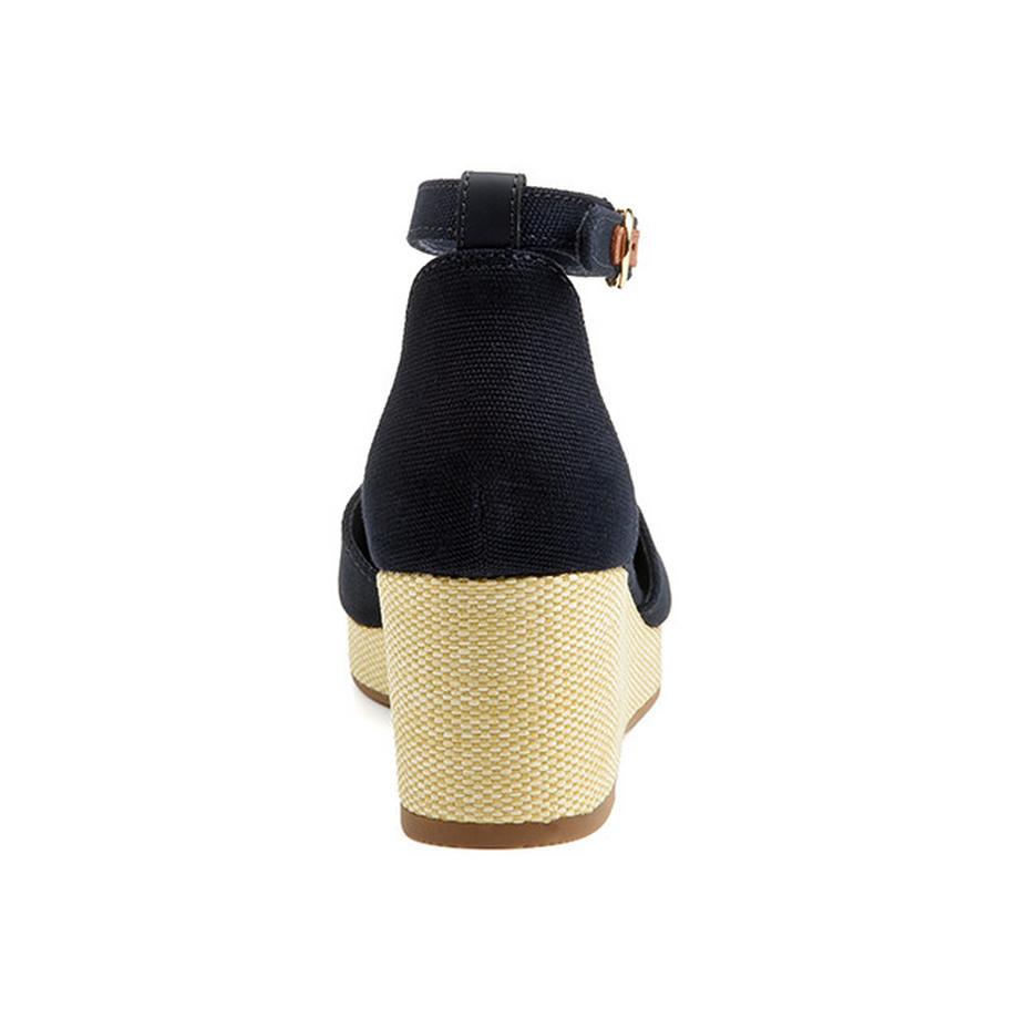 TOMMY HILFIGER Flag Closed Toe Mid Wedge Espadrilles  