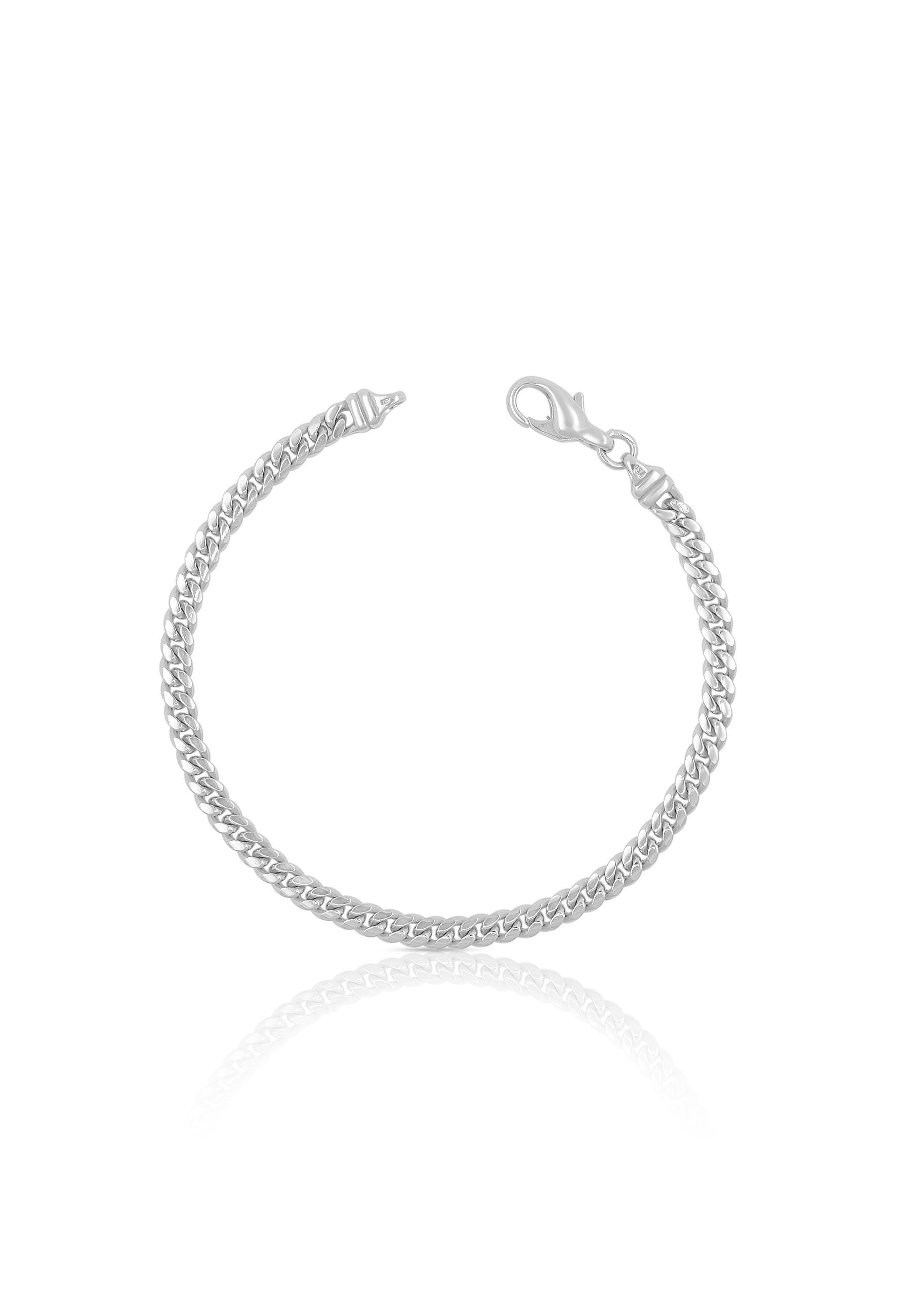 MUAU Schmuck  Bracelet réservoir en or blanc 750, 4mm, 19cm 