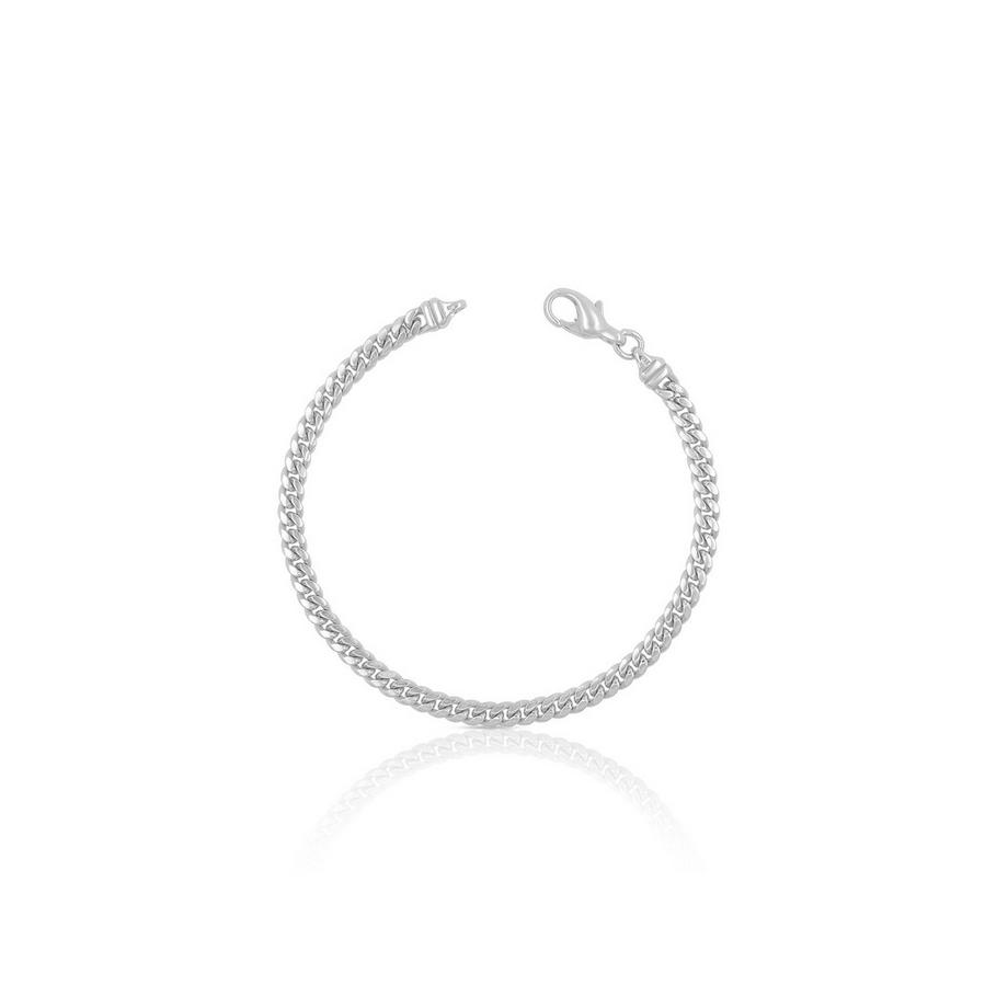 Bracelet Panzer Weissgold 750, 4mm, 19cm