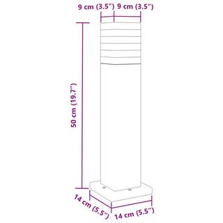 VidaXL Stehleuchte außen aluminium  