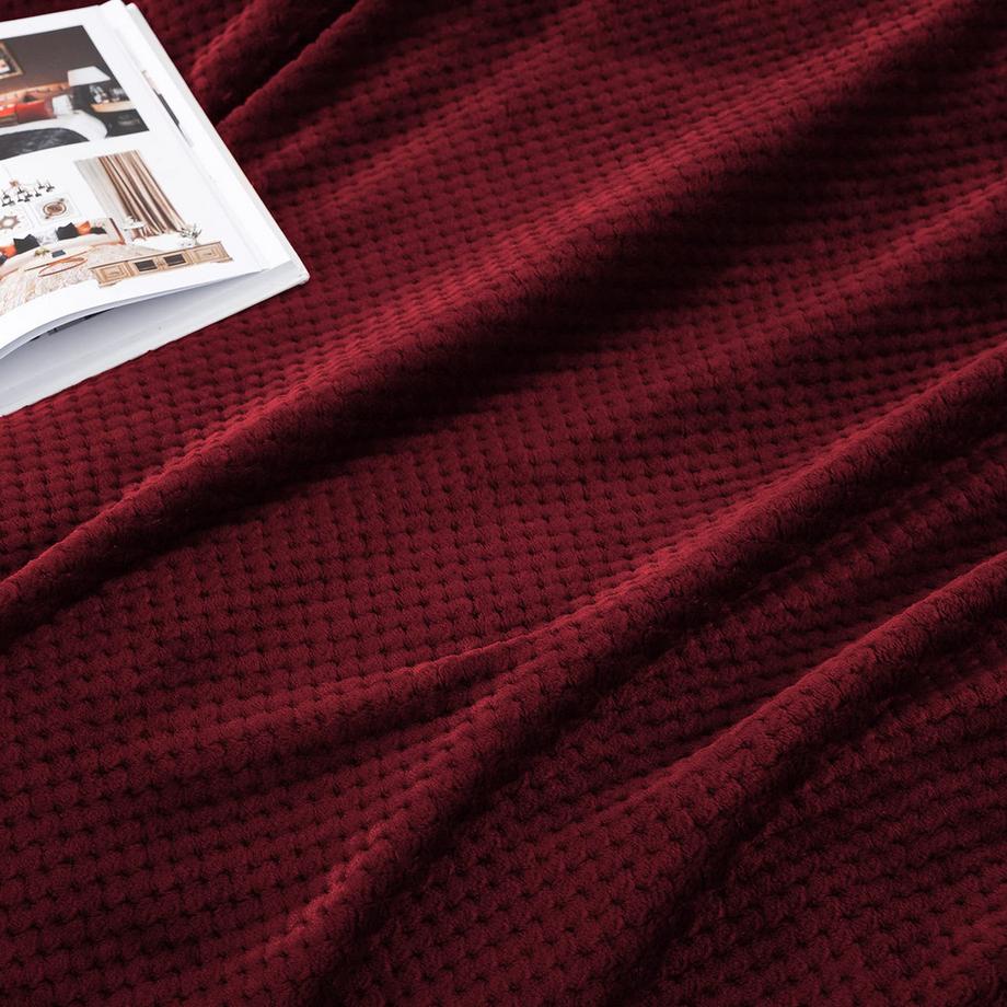 Alopini Coperta in pile super morbida calda motivo a nido d'ape  