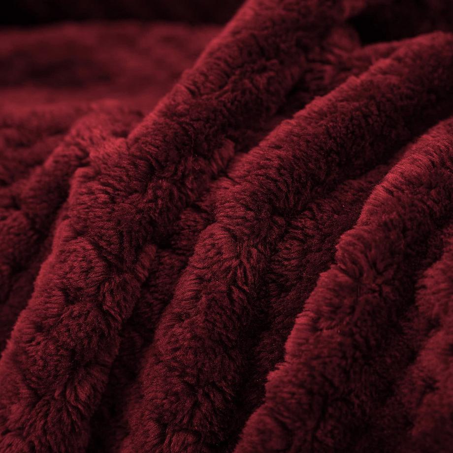 Alopini Coperta in pile super morbida calda motivo a nido d'ape  