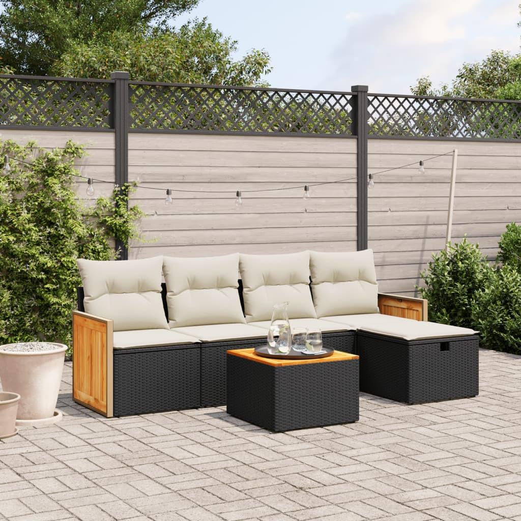 VidaXL set divano da giardino Polirattan  