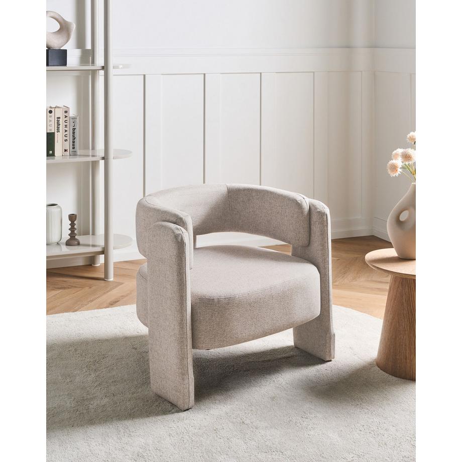 Beliani Fauteuil en Tissu Moderne MAGGEBY  