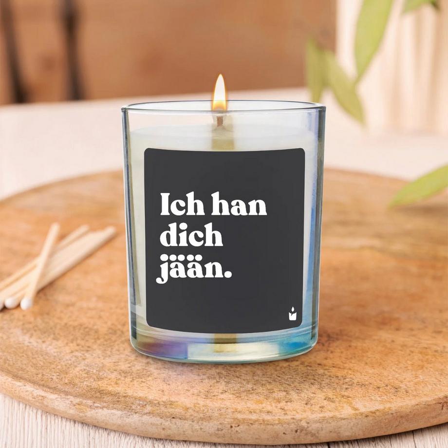 CandleHand Bougie parfumée Rainbow Woody Ich han dich jään.  