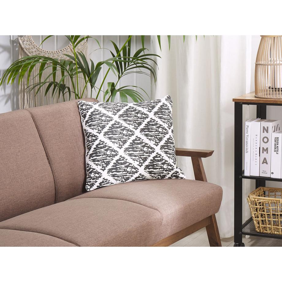 Beliani Lot de 2 coussins décoratifs en Coton Rétro HAZRO  