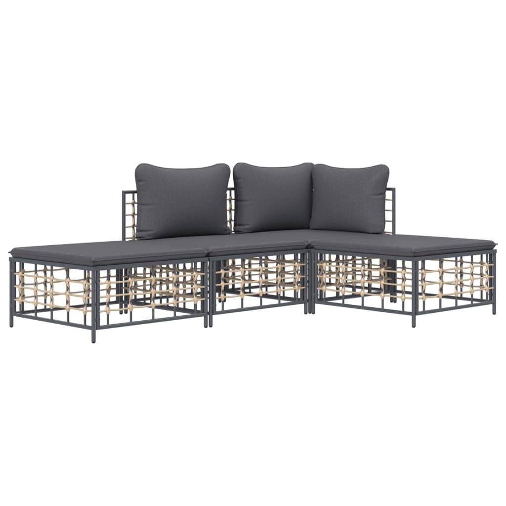 VidaXL Garten lounge set poly-rattan  