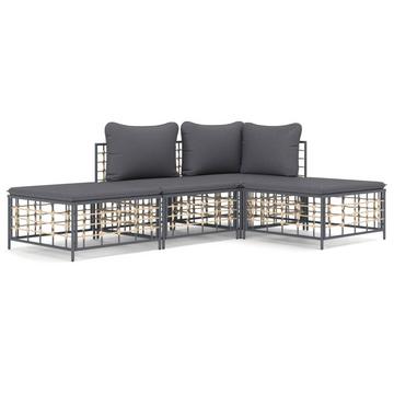 Garten lounge set poly-rattan