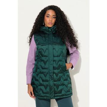 Gilet trapuntato e smanicato con scollo rotondo, materiale riciclato ed effetto piumino