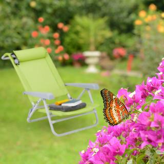 Northix Messingstuhl mit Nackenkissen  