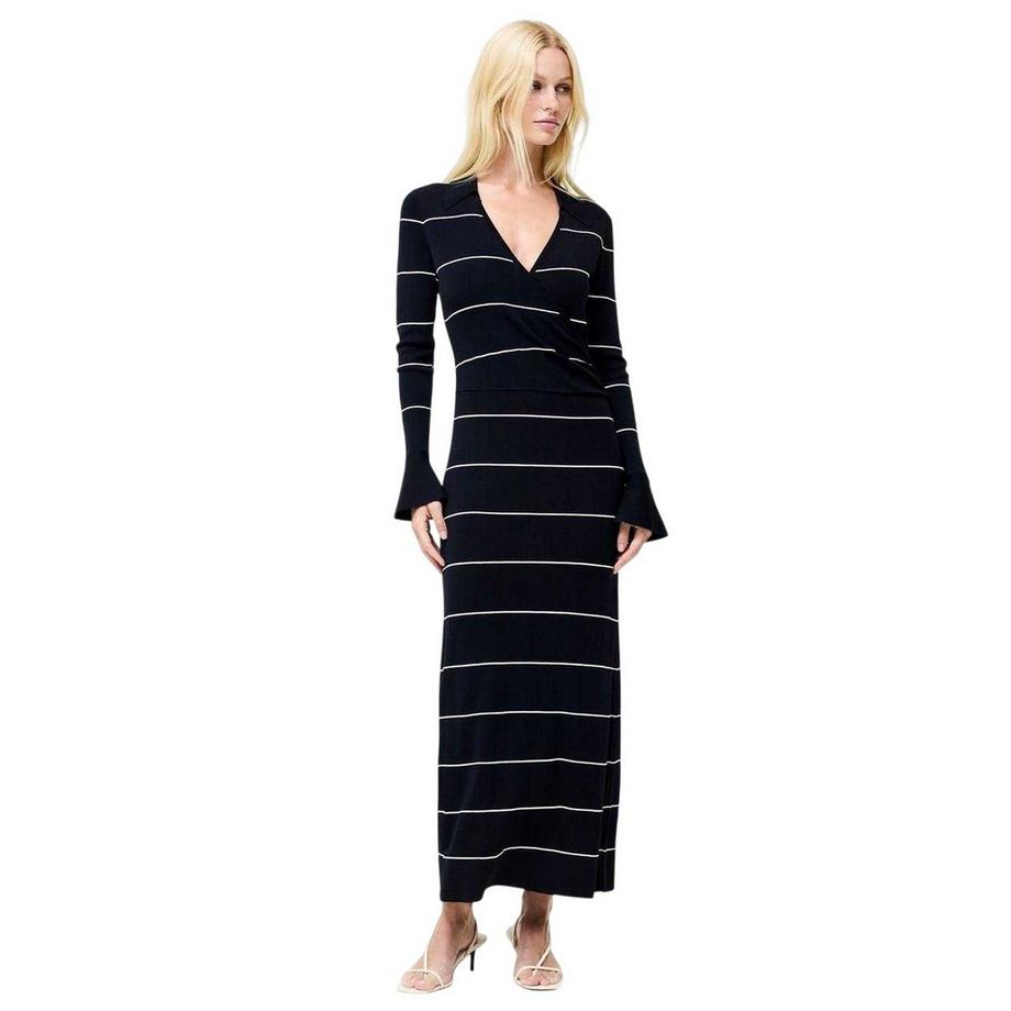 FRENCH CONNECTION Robe Longue Manches Cloche Motiftyle À Rayures Ottie  