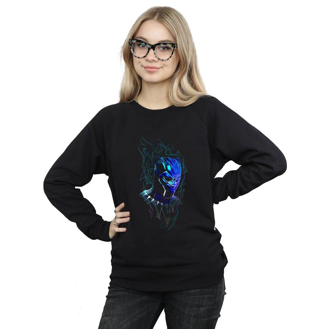 MARVEL  Sweatshirt Panthère Noire Masque Néon 