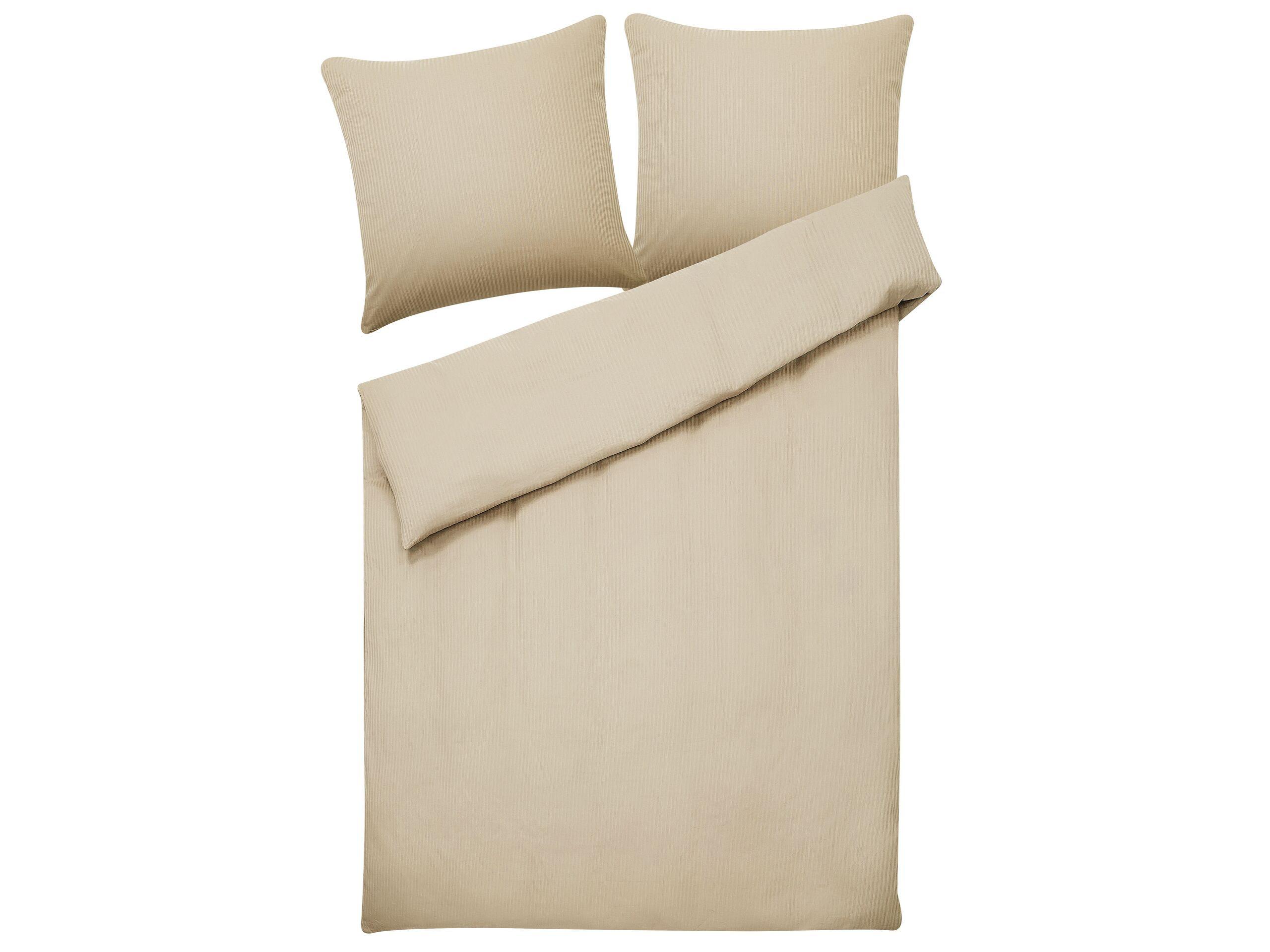 Beliani Avondale Classique Ensemble de Housse de Couette en Satin de Coton  