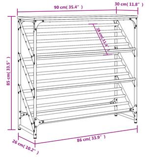 VidaXL scarpiera Legno multistrato  