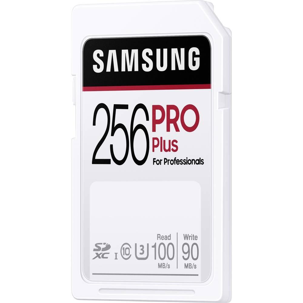SAMSUNG  Carte mémoire PRO plus 256 Go SDXC UHS-I U3 100 Mo/s Full HD et 4K UHD (Mo-SD256H/eu) 