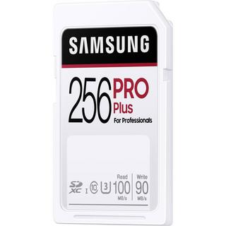 SAMSUNG  Carte mémoire PRO plus 256 Go SDXC UHS-I U3 100 Mo/s Full HD et 4K UHD (Mo-SD256H/eu) 