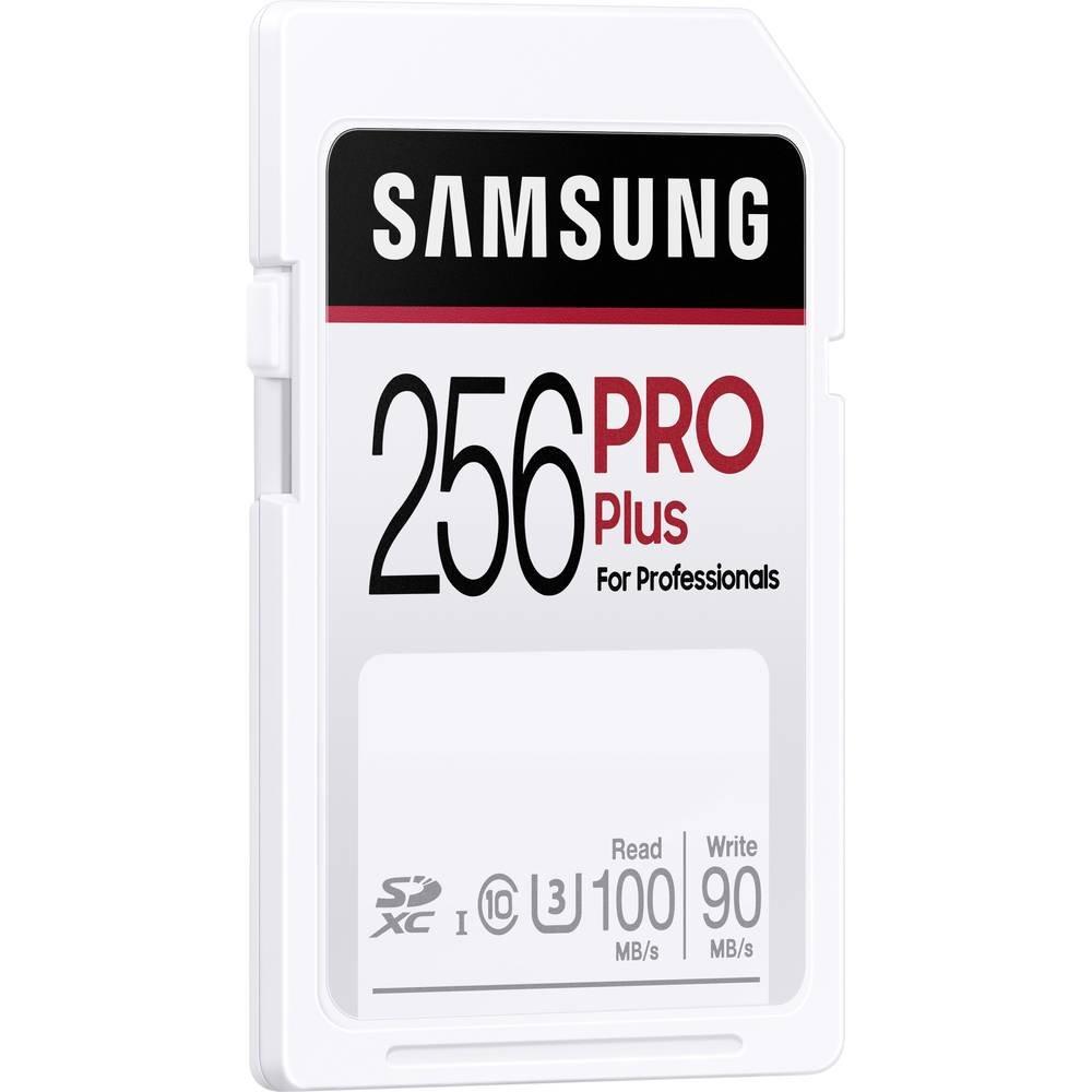 SAMSUNG  Carte mémoire PRO plus 256 Go SDXC UHS-I U3 100 Mo/s Full HD et 4K UHD (Mo-SD256H/eu) 