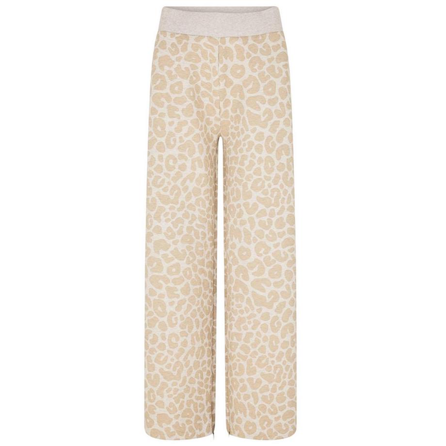 Pantaloni Da Casa Leopardato Gamba Larga