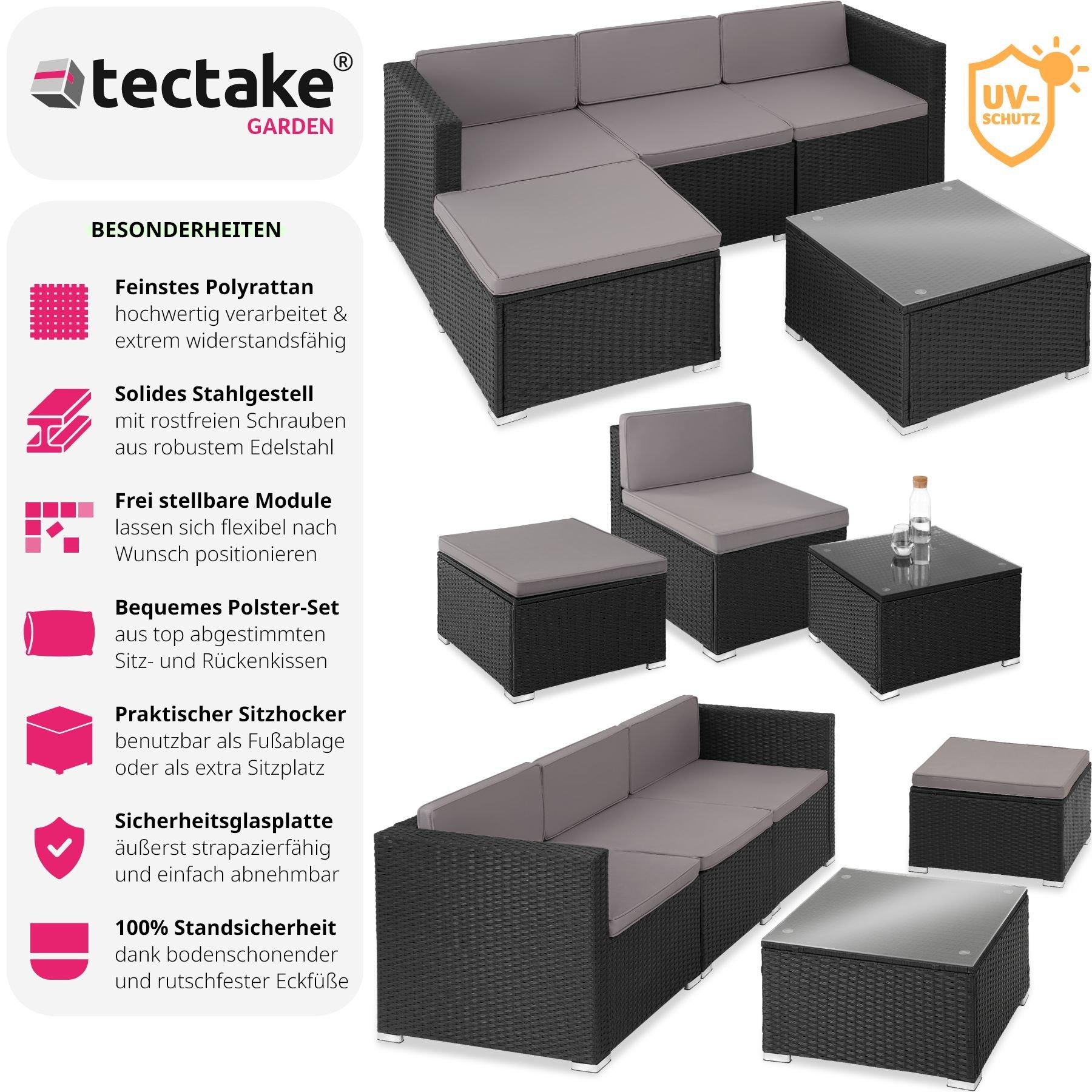 Tectake Salon en rotin Lignano  