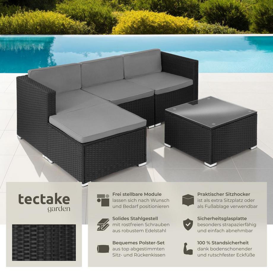 Tectake Salottino in rattan Lignano  