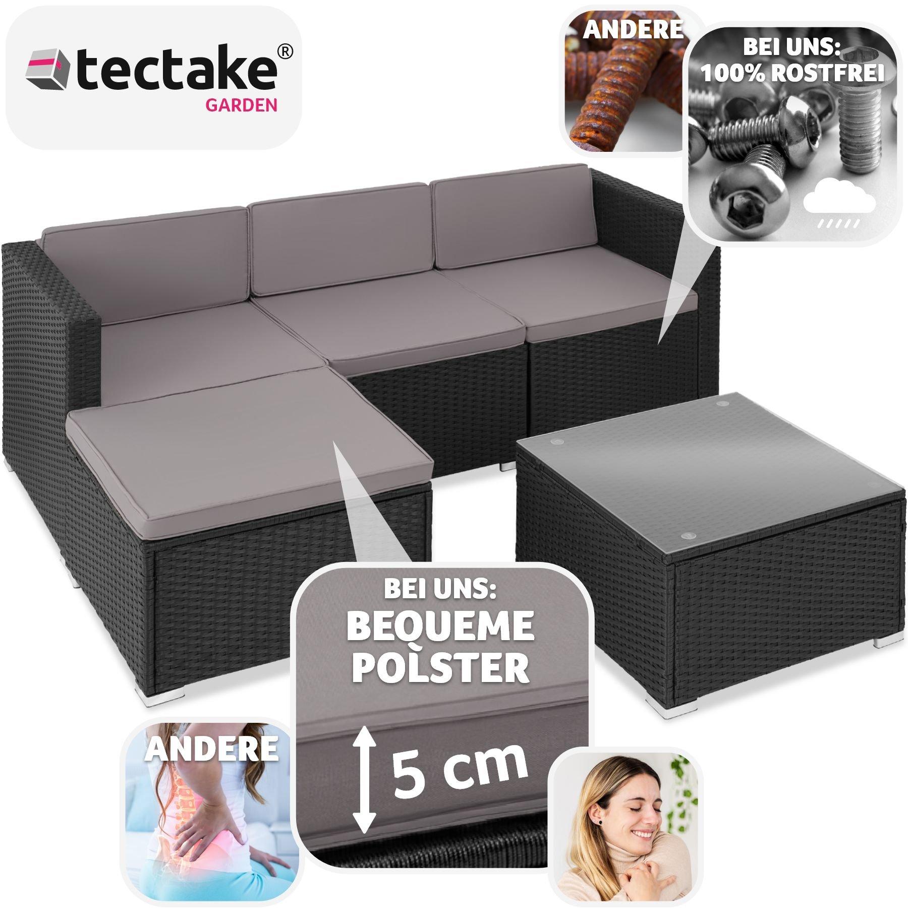 Tectake Salon en rotin Lignano  