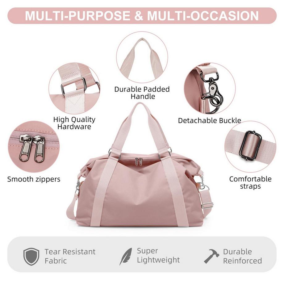 Only-bags.store  Sporttasche Handgepäcktasche Weekender-Tasche mit Trolley-Hülle, wasserdichte Reisetasche Duffle Bag 