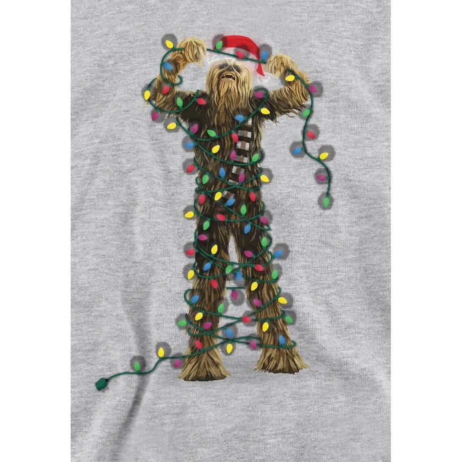 STAR WARS  Christmas Chewbacca Tangled Lights Felpa Con Cappuccio Erica 