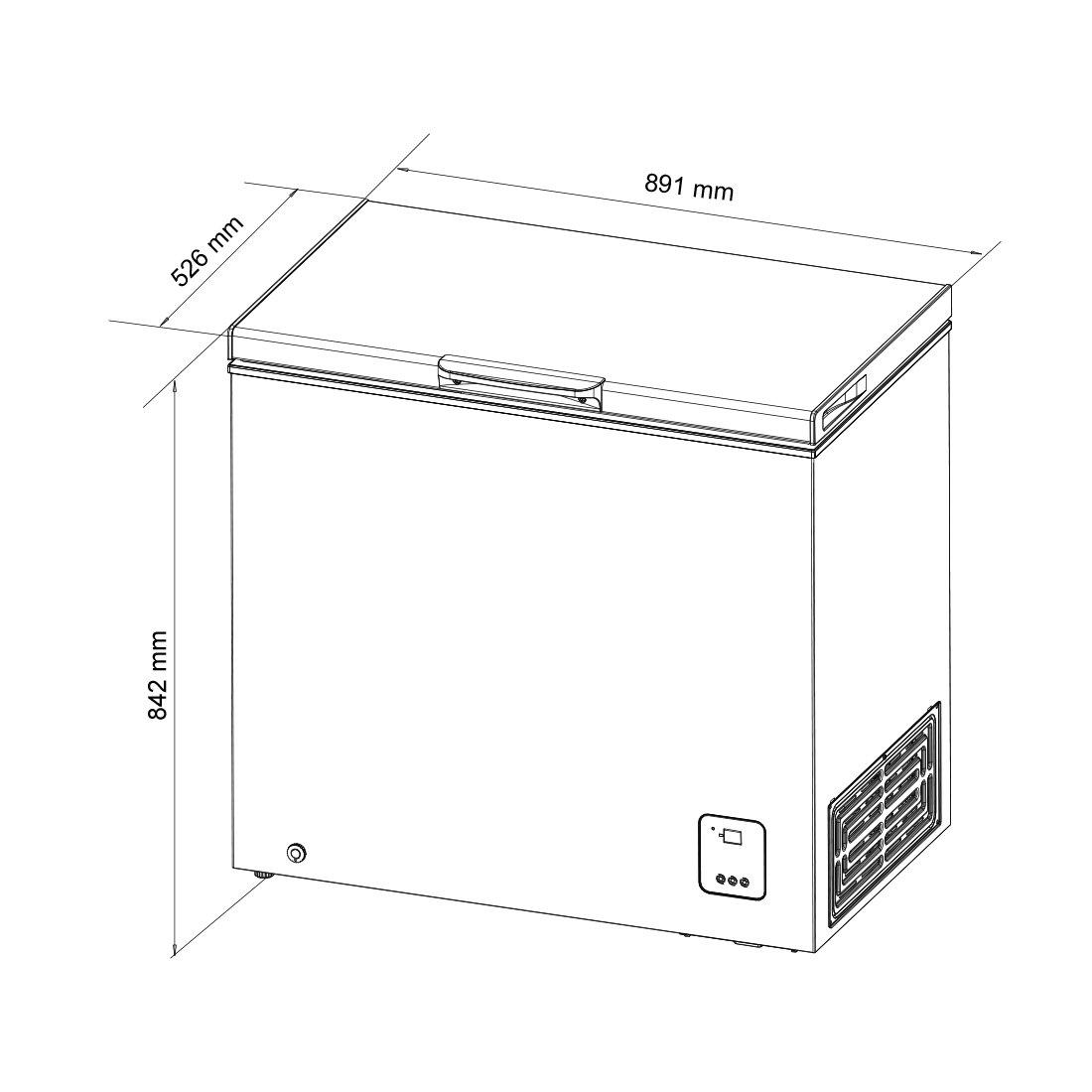 Kibernetik Kibernetik 020647 congelatore Congelatore a pozzo Libera installazione 200 L Bianco  