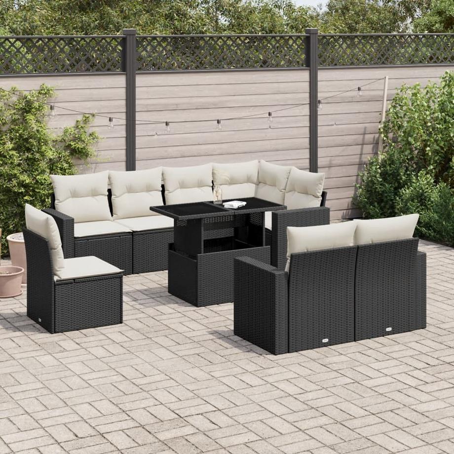 VidaXL set divano da giardino Polirattan  