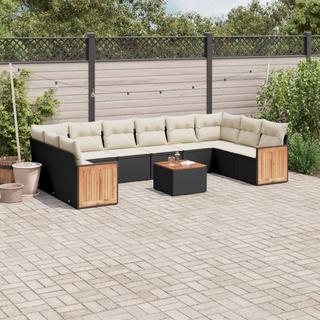 VidaXL Ensemble de canapés de jardin rotin synthétique  