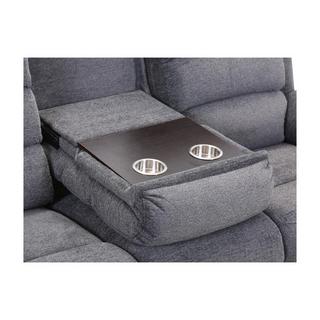 Vente-unique Relaxsofa elektrisch 3Sitzer Stoff NEVERS  