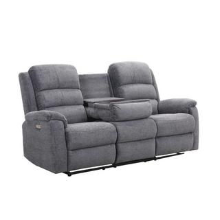 Vente-unique Relaxsofa elektrisch 3Sitzer Stoff NEVERS  