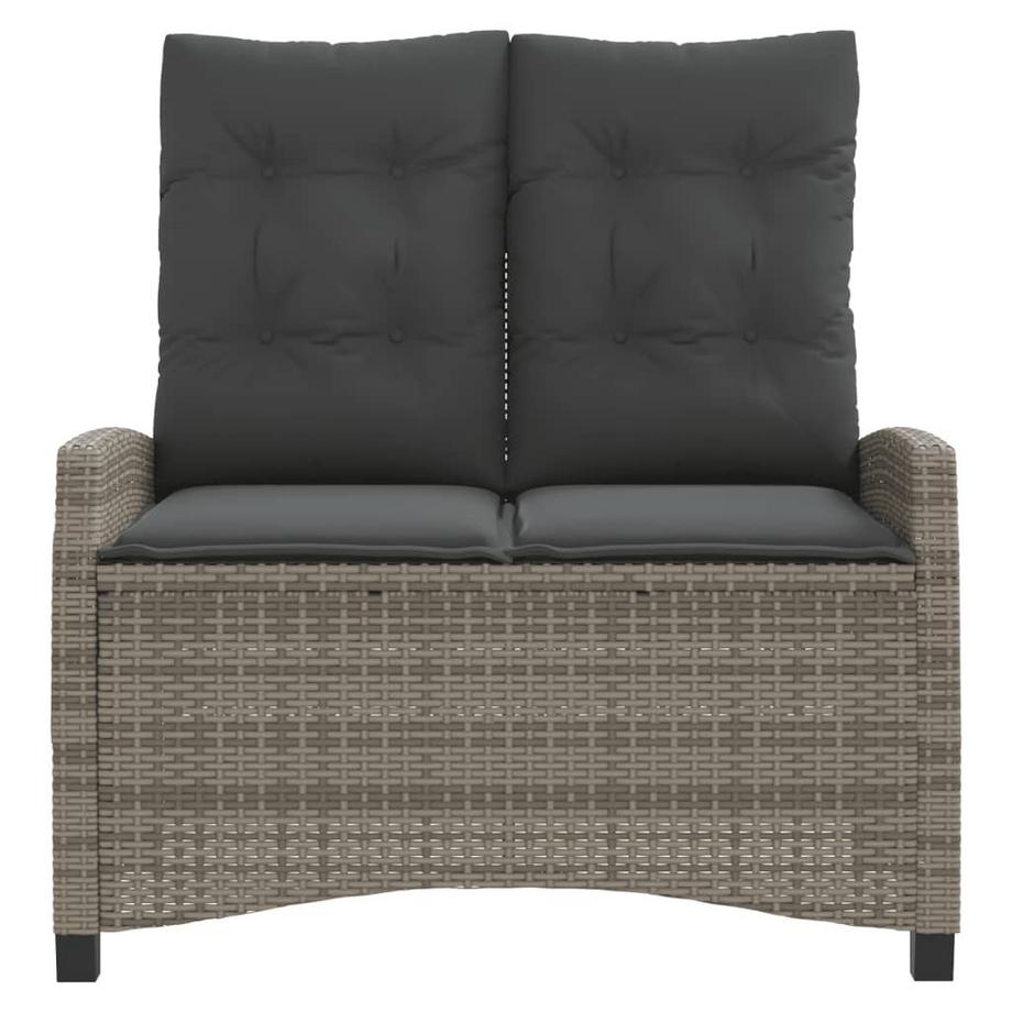 VidaXL Verstellbare gartenbank poly-rattan  