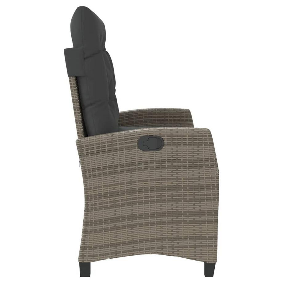 VidaXL Verstellbare gartenbank poly-rattan  