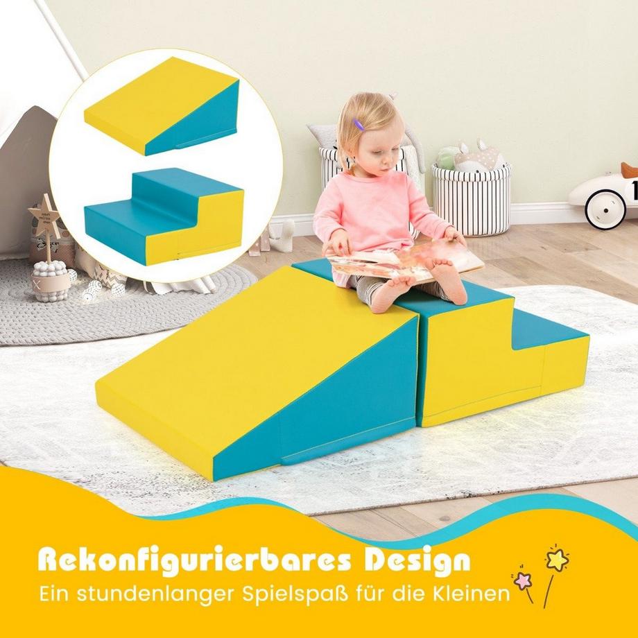 B2X 2 PZ. Mattoncini in schiuma per bambini per correre e arrampicarsi. Morbidi mattoncini  
