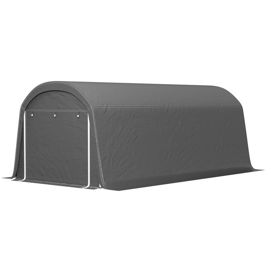 Northio  Tenda per Deposito Bici, Capanno per Bici Impermeabile con Porta, Copertura per Bici Antipolvere Capannone per Casa Giardino Esterno Cortile 300x600x230 cm Grigio Scuro 