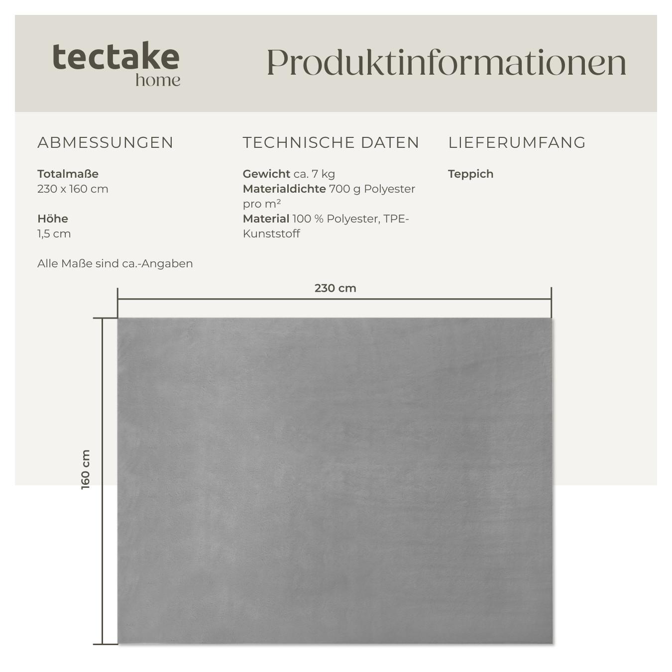 Tectake Tappeto a pelo corto Soft Zone  Diverse misure e colori  